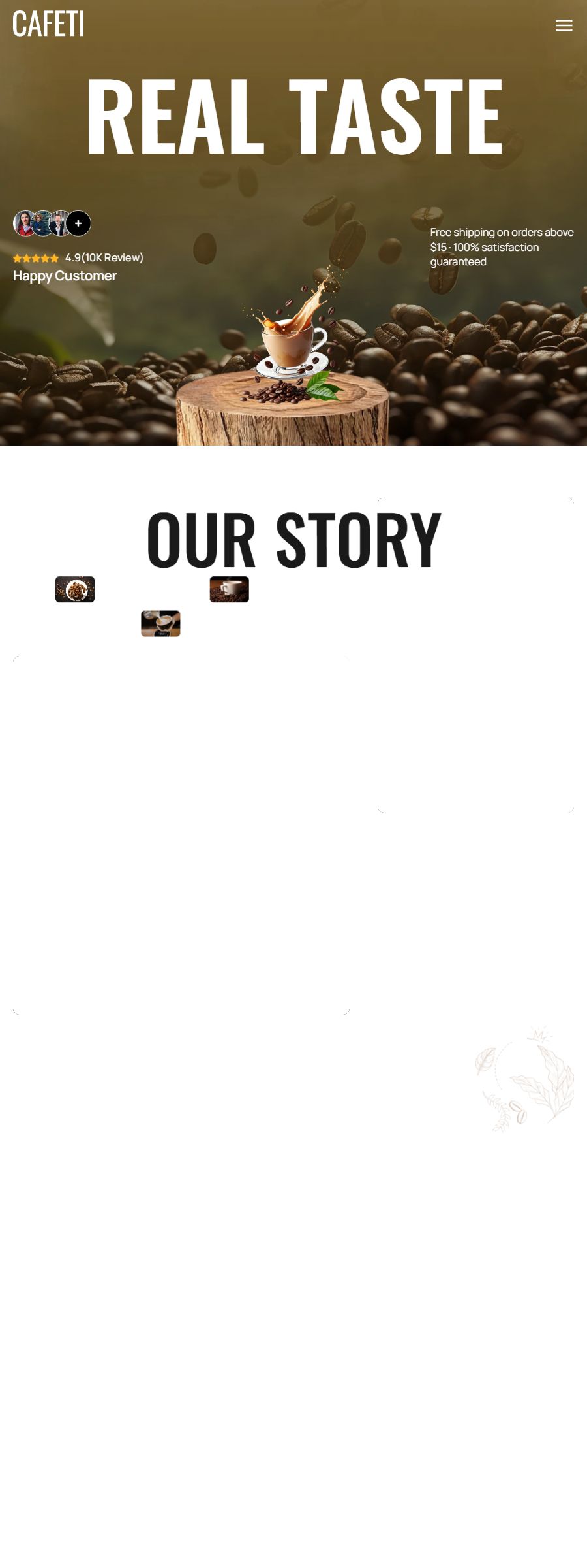 Cafeti template, full page