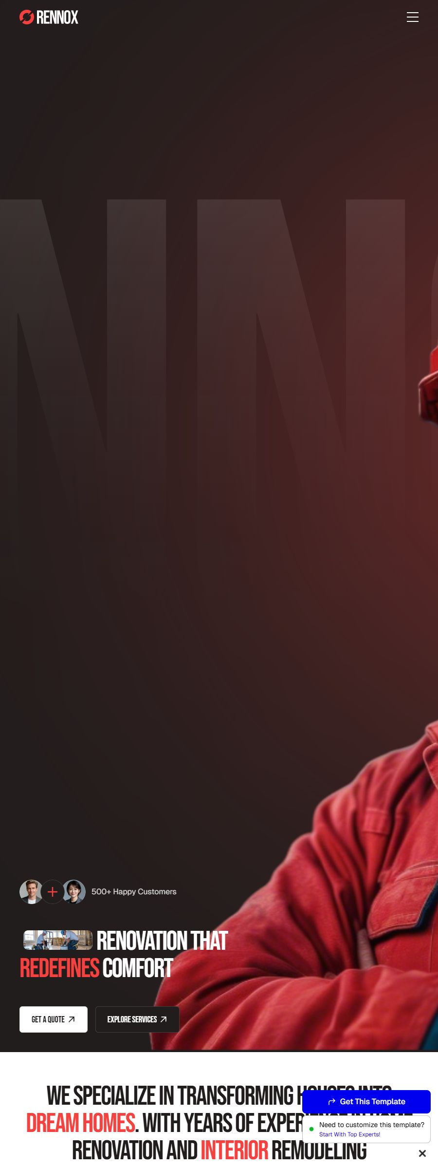 Rennox template, full page